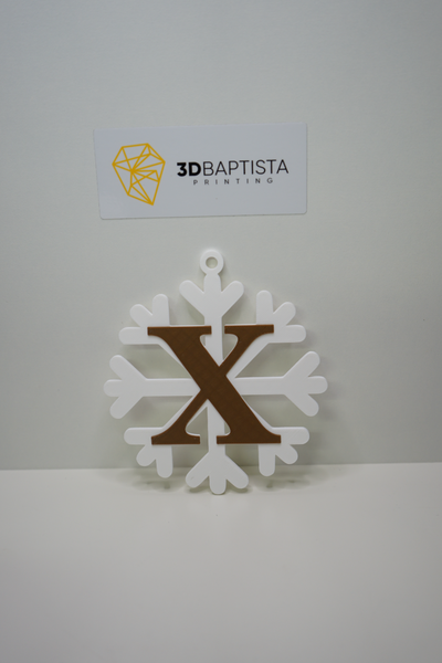 fiocco neve lettera x by 3d battista stampa domestico arredamento natale 3d print model - Mito3D
