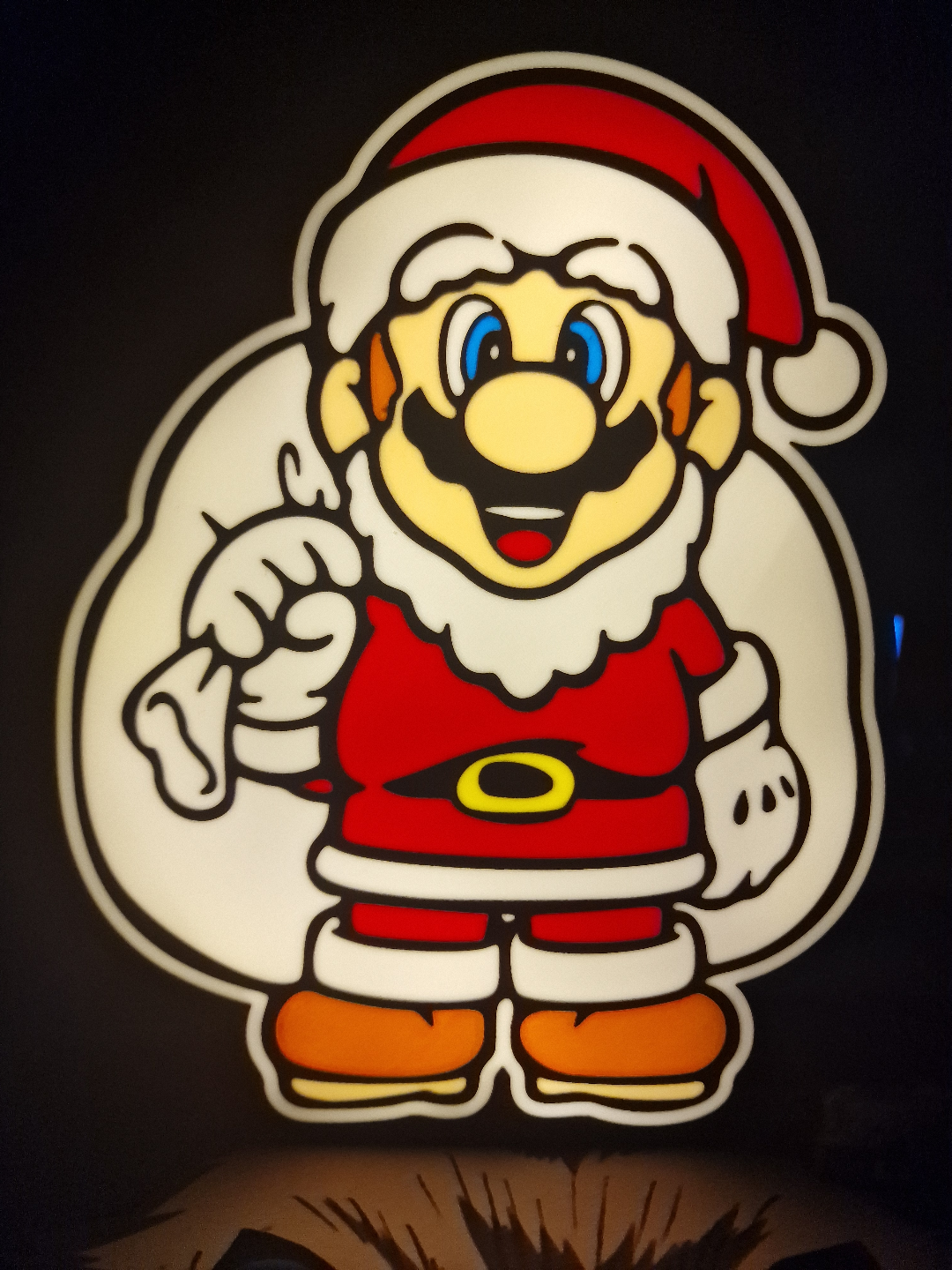 super mario weihnachten leuchtkasten led lampe by nico91 kunst zeichen logos christus weihnachtsstern dekorationen nintendo licht box boxen wettbewerb 3D print model - Mito3D