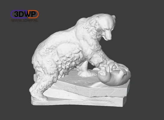 kutup ayı heykel 3d taramak by 3dwp nl sanat heykeller 3dscan hayvan oliverlaric ayısı mühür 3d print model - Mito3D
