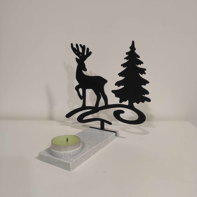bougie chauffe plat titulaire soutien renne by satisfaits ménage décor noël décoration maison d'intérieur rennesnoël 2023 3d print model - Mito3D