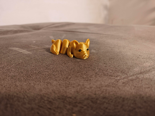 flexível francês buldogue cão remixado by dalet11 miniaturas animais flexi animal frança 3d print model - Mito3D