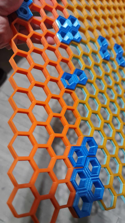 honeycomb storage wall smaller extension remixed by sj box tools organizers organizer 3d print model - Mito3D