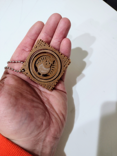 peru gimbal chaveiro by makerneer arte moeda distintivos impressão in colocar ação graças decoração 3d print model - Mito3D