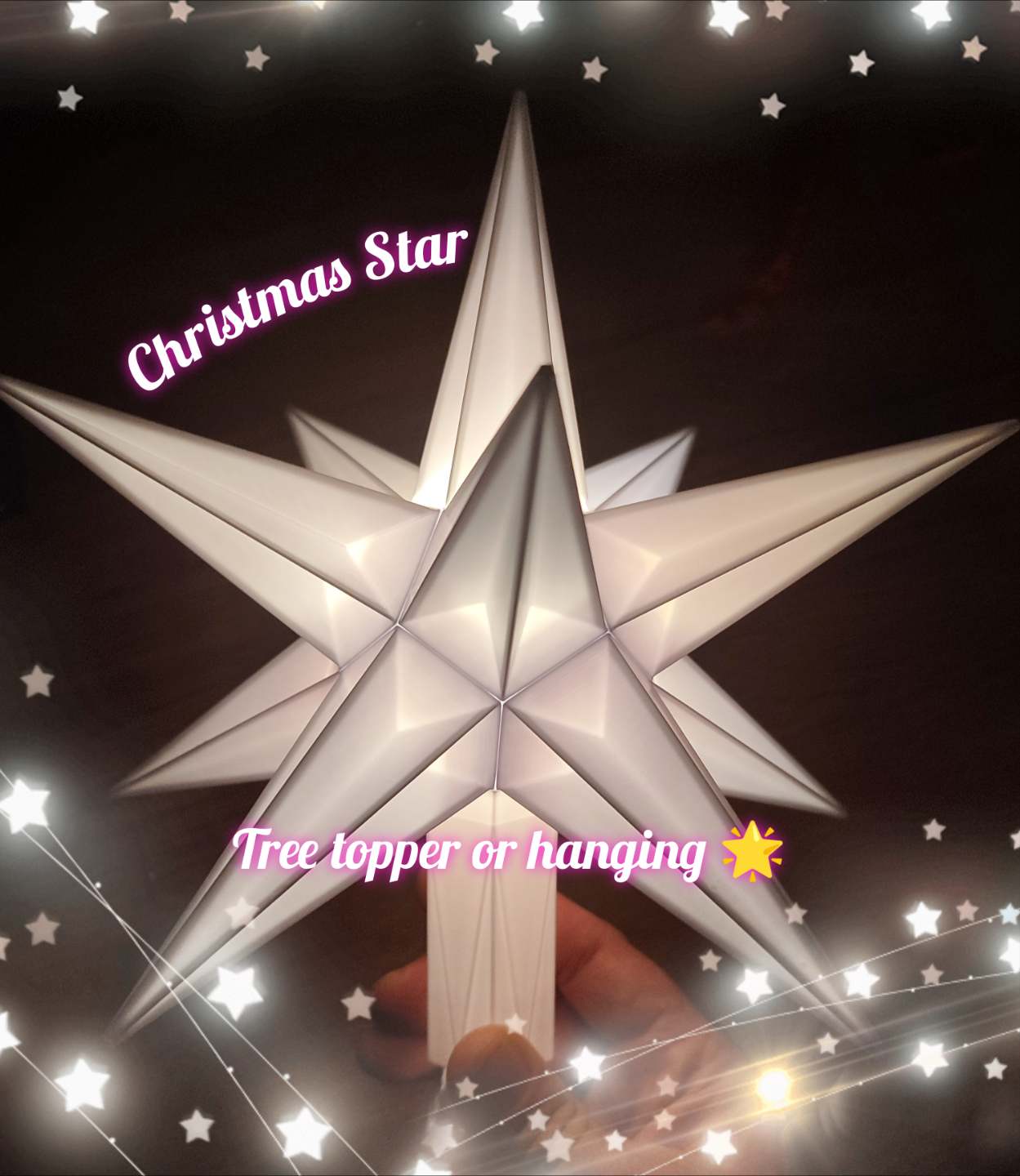 natal estrela conduziu árvore chapéu coco by bambam projeto arte modelos dodecaedro dodekaeder x 39 espinho decoração decorações popa weihnachten herrnhuter 3D print model - Mito3D