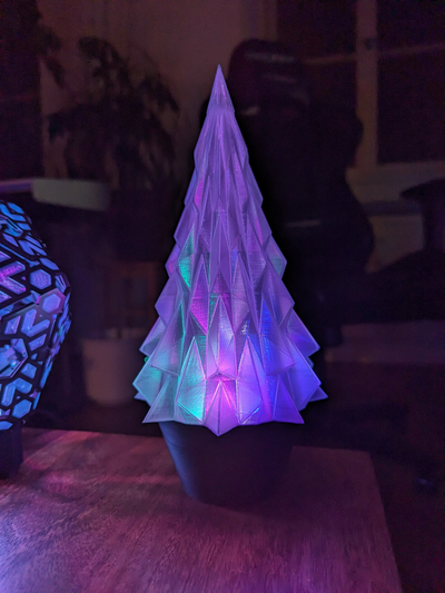 christmas tree light by modular mapping household decor led ledlamp wled wledlamp nodemcu esp8266 christmastree ornaments christmaslights 3d print model - Mito3D