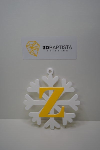 snowflake letter z by 3d baptista printing household decor christmas 3d print model - Mito3D