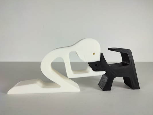 homme chat by 3dprintingreece gr ménage décor chien animal art amoureux chats papa copains relation amicale 3d print model - Mito3D