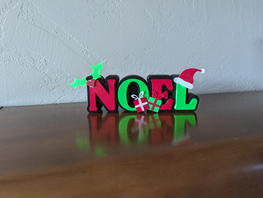 christmas noel sign by e3p designs household decor homedecor decoration 3d print model - Mito3D