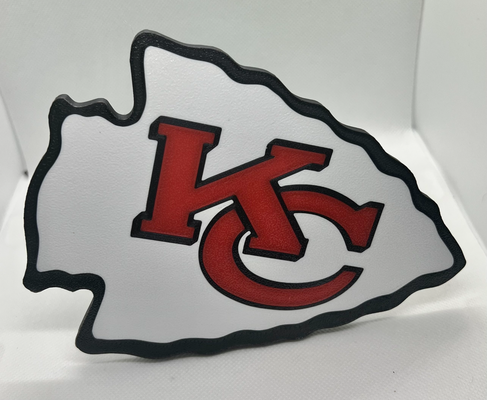 kansas city chiefs hitch cover by junglewater hobby & diy vehicles kc football nfl 3d print model - Mito3D