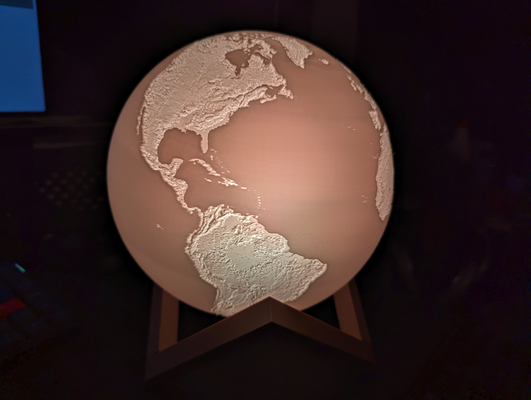 taş ocağı dünya lamba yeniden karıştırılmış by başlık at printhood cz ev halkı dekor ampul ay lambası şimşek gece dekorasyon nasa astronomi atmosferik küre 3d print model - Mito3D