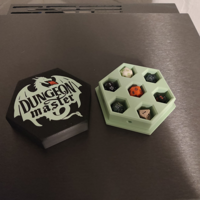 hex dicedox lids dungeon master dragon skull by cv6channel toys & games board dungeonanddragons dandd dice box penandpaperrpg hexdicebox magnet 3d print model - Mito3D
