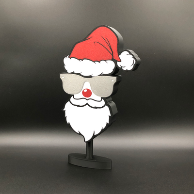 santa claus lightbox led lamp by office3d art models christmas samelayer light pai natal 3d print model - Mito3D
