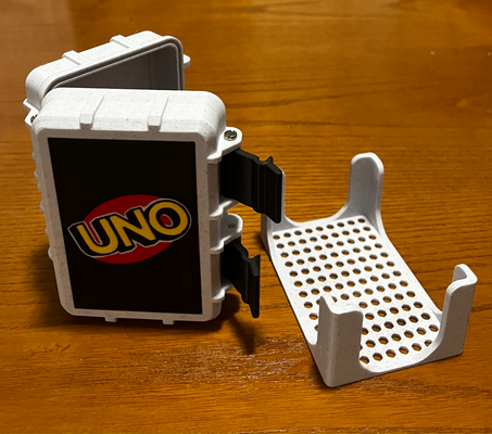 uno card game box multicolor remixed by am maker toys & games board cardholder ams 3d print model - Mito3D