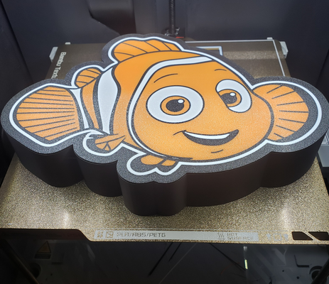 trovare nemo lightbox by hjtatum arte segni loghi pesce guidato 3d print model - Mito3D