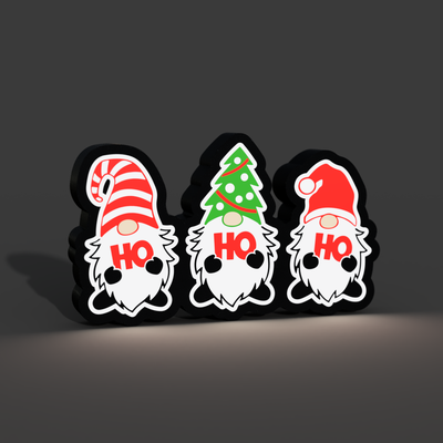 christmas gnomes lightbox led lamp by braga3dprint art models gnome christmasgnomes christmas2023 christmas2024 ledbox lampbox light hohoho samelayer ams multicolor luminarias 3d print model - Mito3D