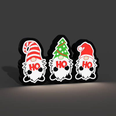 natale gnomi lightbox guidato lampada by braga3dprint arte modelli gnomo christmasgnomes christmas2023 christmas2024 ledbox lampbox luce samelayer ams multicolore apparecchi illuminazione 3d print model - Mito3D