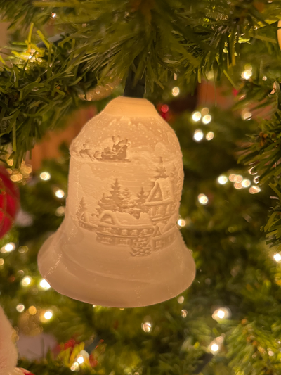 3 lithophane christmas tree bells by ncarrier25 art sculptures bell santa frosty winter 3d print model - Mito3D