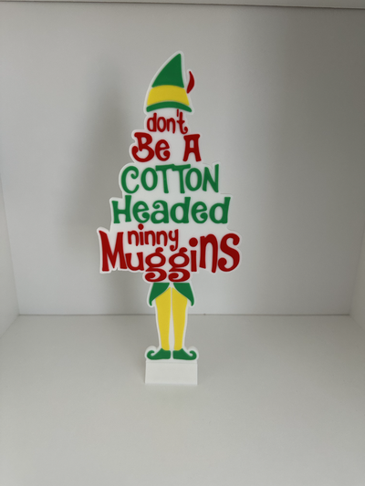 cotton headed ninny muggins by stevesdesigns art signs & logos elf christmas deccoration decoration decorations holiday merry multi color print colour printing ams 3d print model - Mito3D
