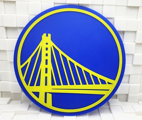 golden state warriors 2 color by triplegworkshop art signs & logos logo multicolor league california seal pro collection basket sports scalable champion nba team basketball gsw us sanfrancisco national champions champs 3d print model - Mito3D