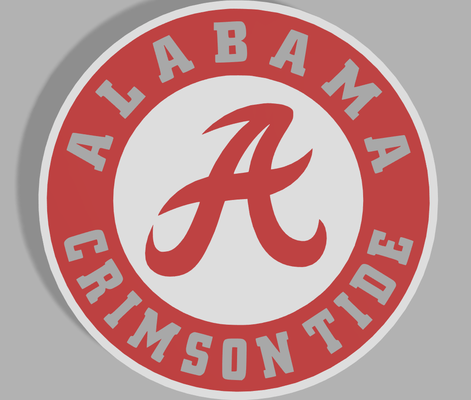 alabama cramoisi marée coaster ensemble by nouvelles impressions ménage décor caboteur sports université football universitaire 3d print model - Mito3D