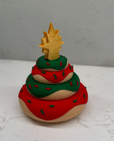 rosquilla navidad árbol by jakemakes casa festividades decoración 3d print model - Mito3D