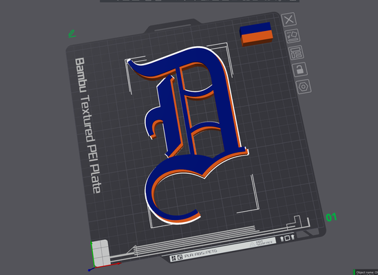 detroit tigers olde english d by prime tower art signs & logos 3d print model - Mito3D