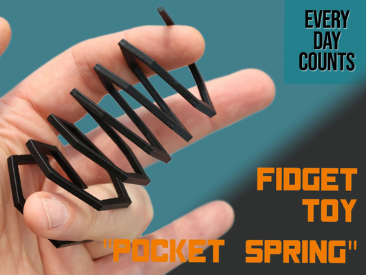 inquietação brinquedo bolso fidge spring by conta brinquedos jogos diversão 3d print model - Mito3D
