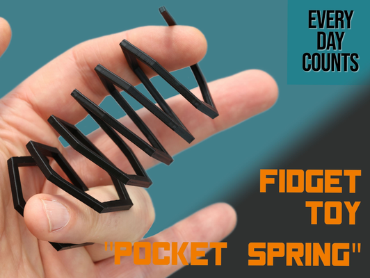 kıpır oyuncak cep fidge spring by gün sayar oyuncaklar oyunlar eğlence 3d print model - Mito3D