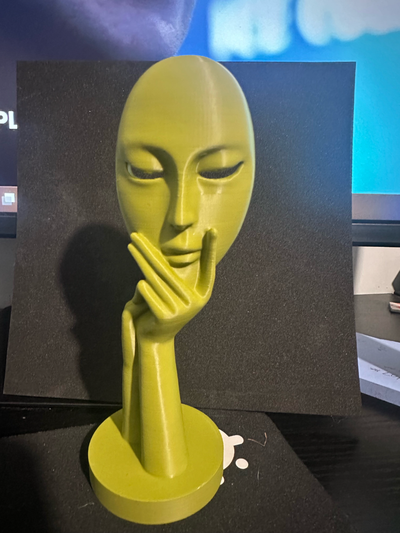 retenida máscara escultura by matdanck121 arte esculturas decoración cara modelo estatua 3d print model - Mito3D