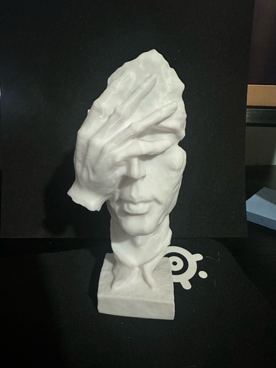 stress by matdanck121 art sculptures décor décoration sculpture modèle visage masque statue 3d print model - Mito3D