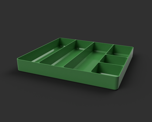 divider tray by shortfin3d tools organizers parts organizer organisation organiser organize 3d print model - Mito3D