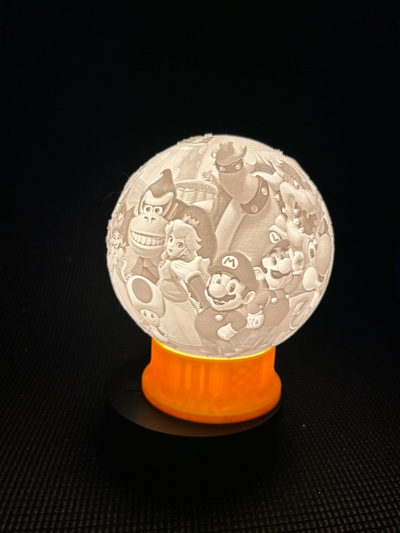 mario taş ocağı lamba by parmak izi ev halkı dekor kardeşler süper nintendo wii ışık takım led yatak odası çocuklar oyuncaklar noel hediye wario prenses şeftali yoshi 3d print model - Mito3D
