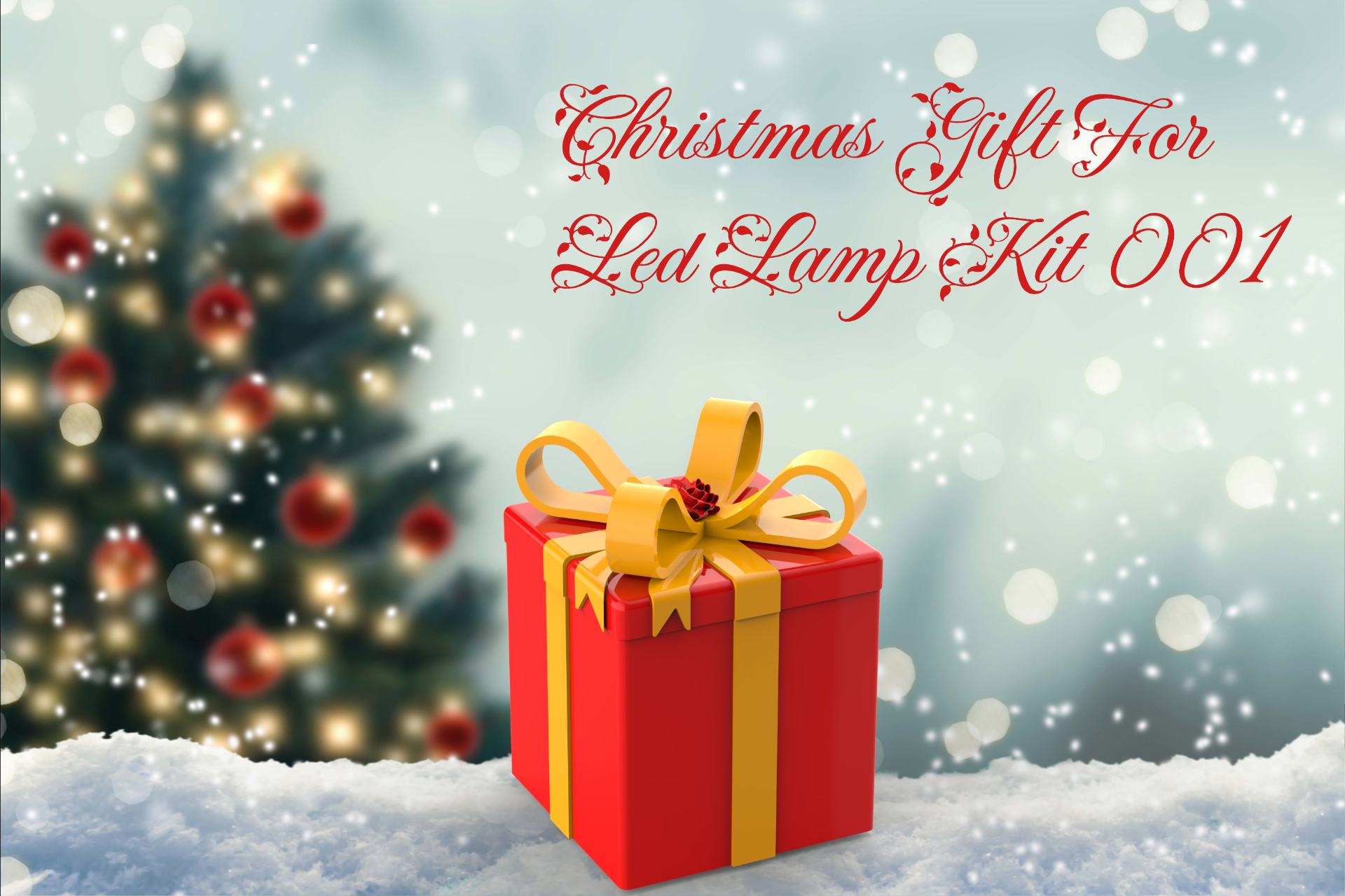 weihnachten geschenk led lampe kit 001 by markt hobby diy elektronik box bänder band santa claus schneemann baum schnee licht lichter 3D print model - Mito3D