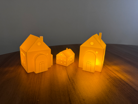 noël maisons by acevalsl ménage festivités lumière décor 3d print model - Mito3D