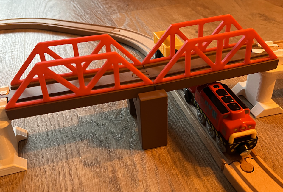 bois train pont piste brio ikea compatible remixé by l3onnl jouets jeux woodentrack ikeatraintrack briocompatible 3D print model - Mito3D
