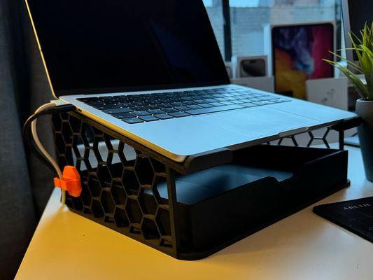 laptop stand tablett kabel halter unterstützung by tvl 3d werkzeuge gadgets notizbuch zubehörteil 3d print model - Mito3D