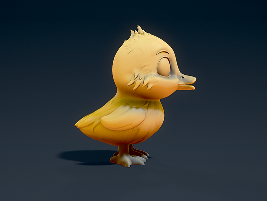 cute duckling by minishev miniatures animals 3d print model - Mito3D