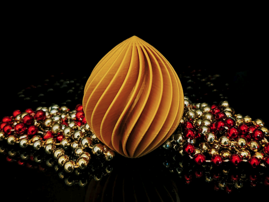 navidad espiral ornamento by alexis casa festividades 2023 decoración deco weihnachten navidad 3d print model - Mito3D