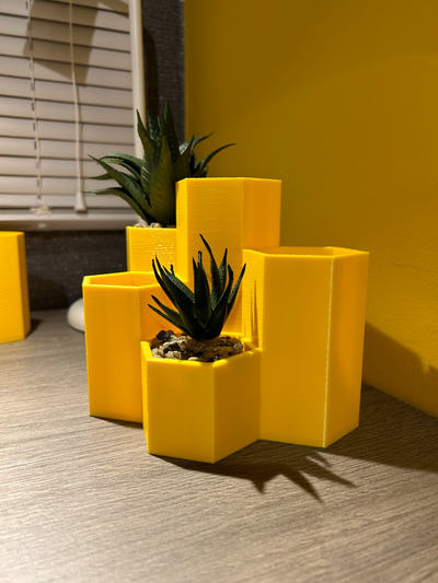 saftig schreibtisch aufgeräumt by xander designs haushalt büro organisation veranstalter topf pflanze blume dekor 3d print model - Mito3D