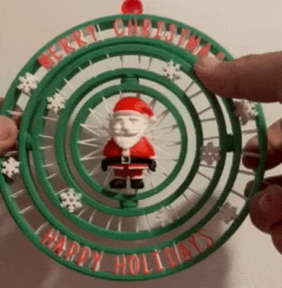 duplo fiação vertente papai noel feriado natal enfeite by kevingroninga3d casa festividades natal 3d print model - Mito3D