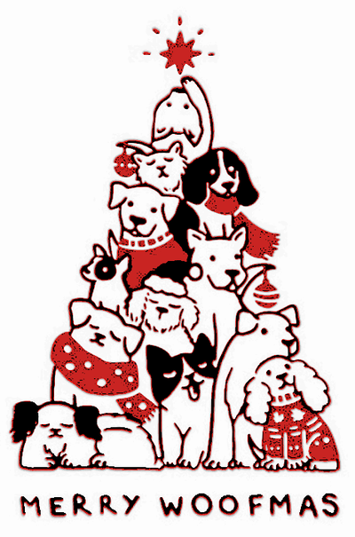 şirin köpek noel işaret duvar sanat renkli by 3d baskılar hafta 2d ams tatil festival dekorasyon bayram hediyesi komik ağaç aptal ev ofis iş baba renk takas yavrusu hayvan 3d print model - Mito3D