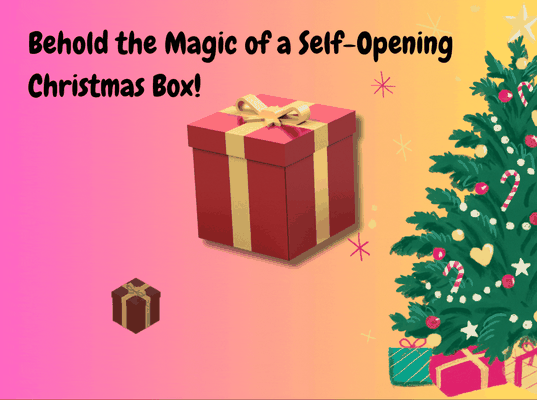 self-opening christmas box by maxaruta household festivities gift giftbox christmasbox 3d print model - Mito3D