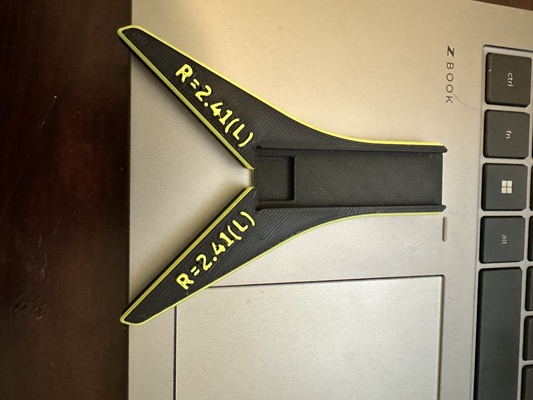 fillet radius gauge calipers - rasied text remixed by bill fellner tools 3d print model - Mito3D