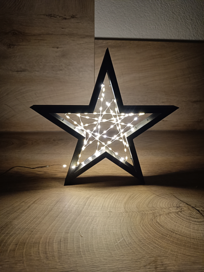 christmas star fairy lights remixed by heyho-letsgo art models xmas weihnachten weihnachtsdeko lichterkette dekoration 3d print model - Mito3D