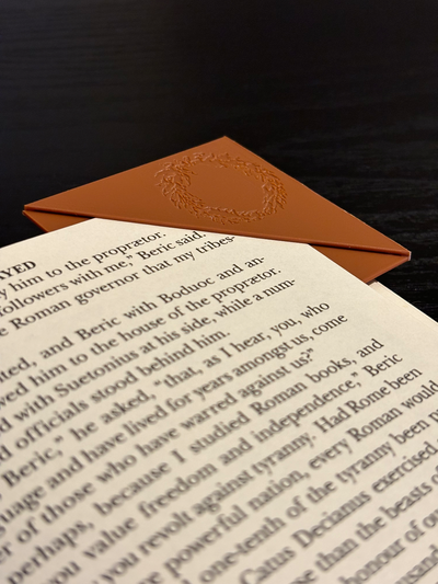 corner bookmark laurel wreath by stevo99 hobby & diy bookmarker bookmarks book books read reader reading accessory 3d print model - Mito3D