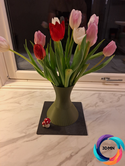 verdoyant tourbillon vase by 3dmn ménage décor déco décoration art 3d print model - Mito3D