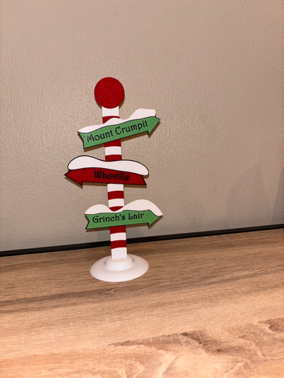grinsch zeichen montieren zerknittert by cogbo haushalt dekor whoville weihnachten urlaub ornament film 3d print model - Mito3D