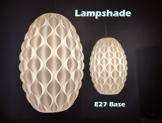 ceiling lamp - lampshade e27 base remixed by bambam design art models vase spiral mode spiralvase lampe socket sockel light 3d print model - Mito3D