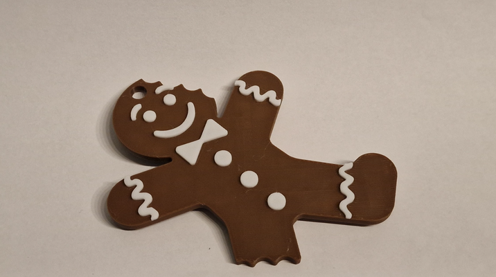 gingerbread man by zavaz household decor christmas ornament 3d print model - Mito3D