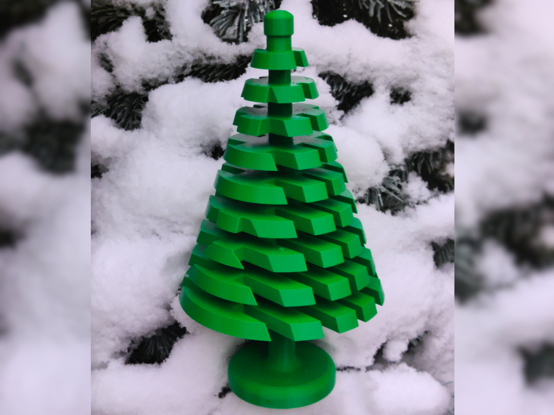 accertabile natale pino albero si adatta 180 letto by ilikeapples12 arte sculture lego mattoni 3D print model - Mito3D